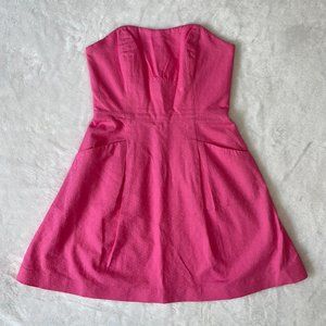 Lilly Pulitzer Strapless Pink Pocket Dress